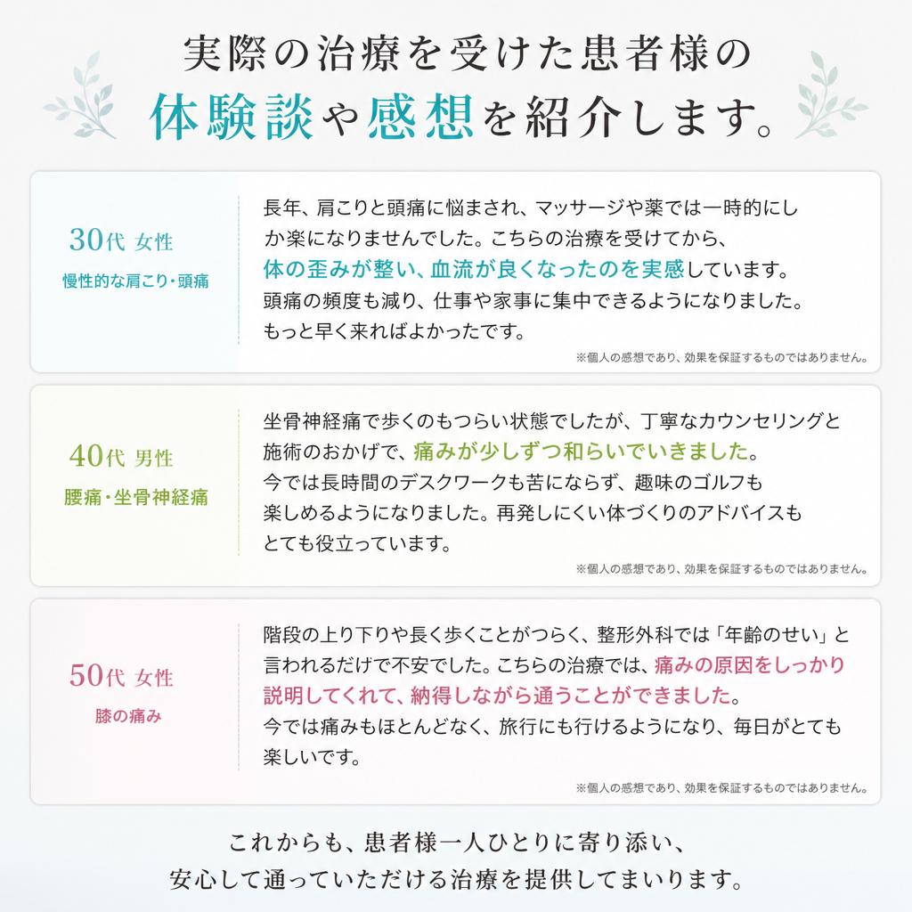 患者様の声
