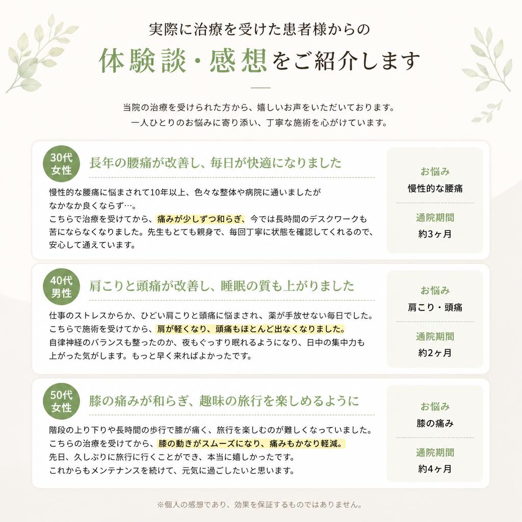 患者様の声