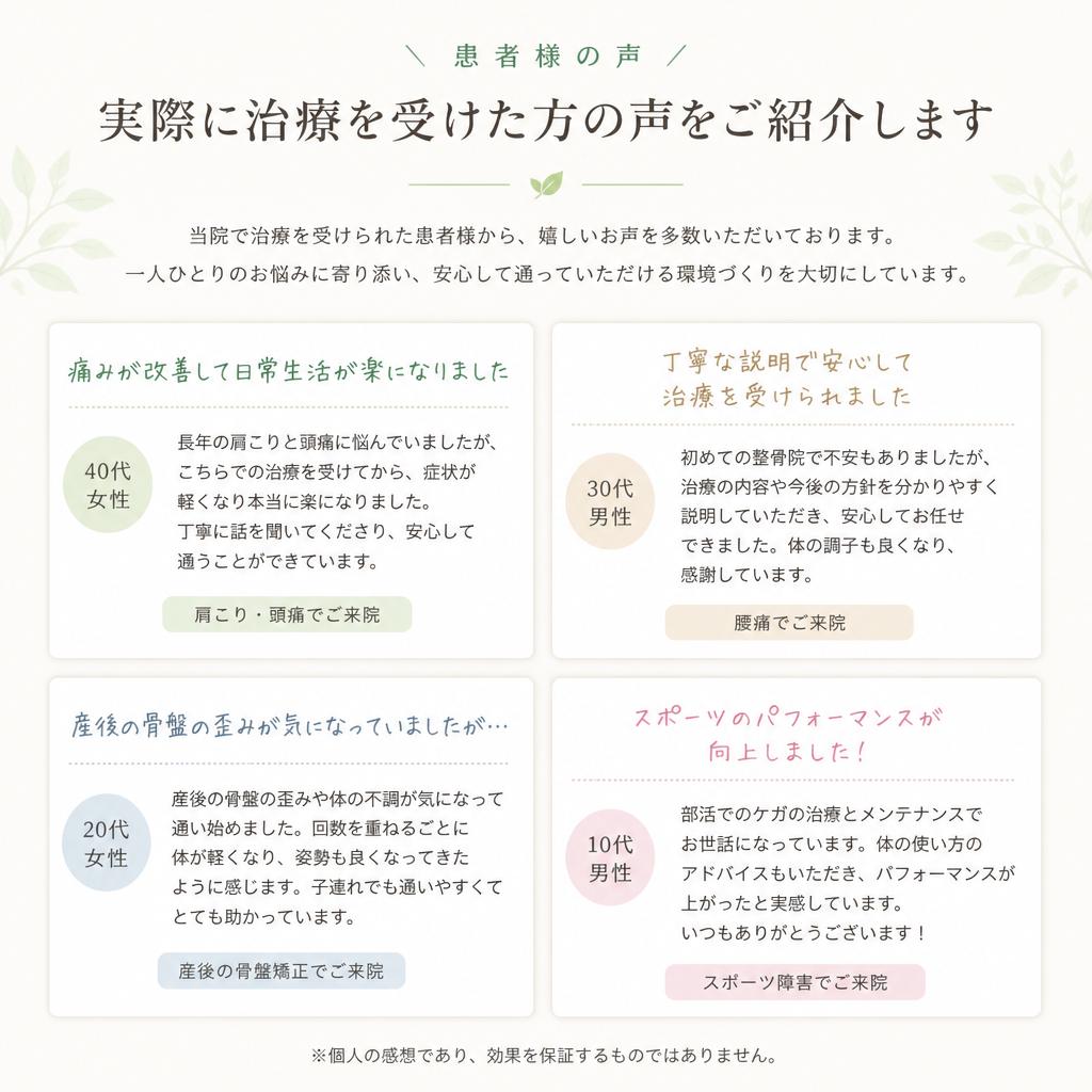患者様の声