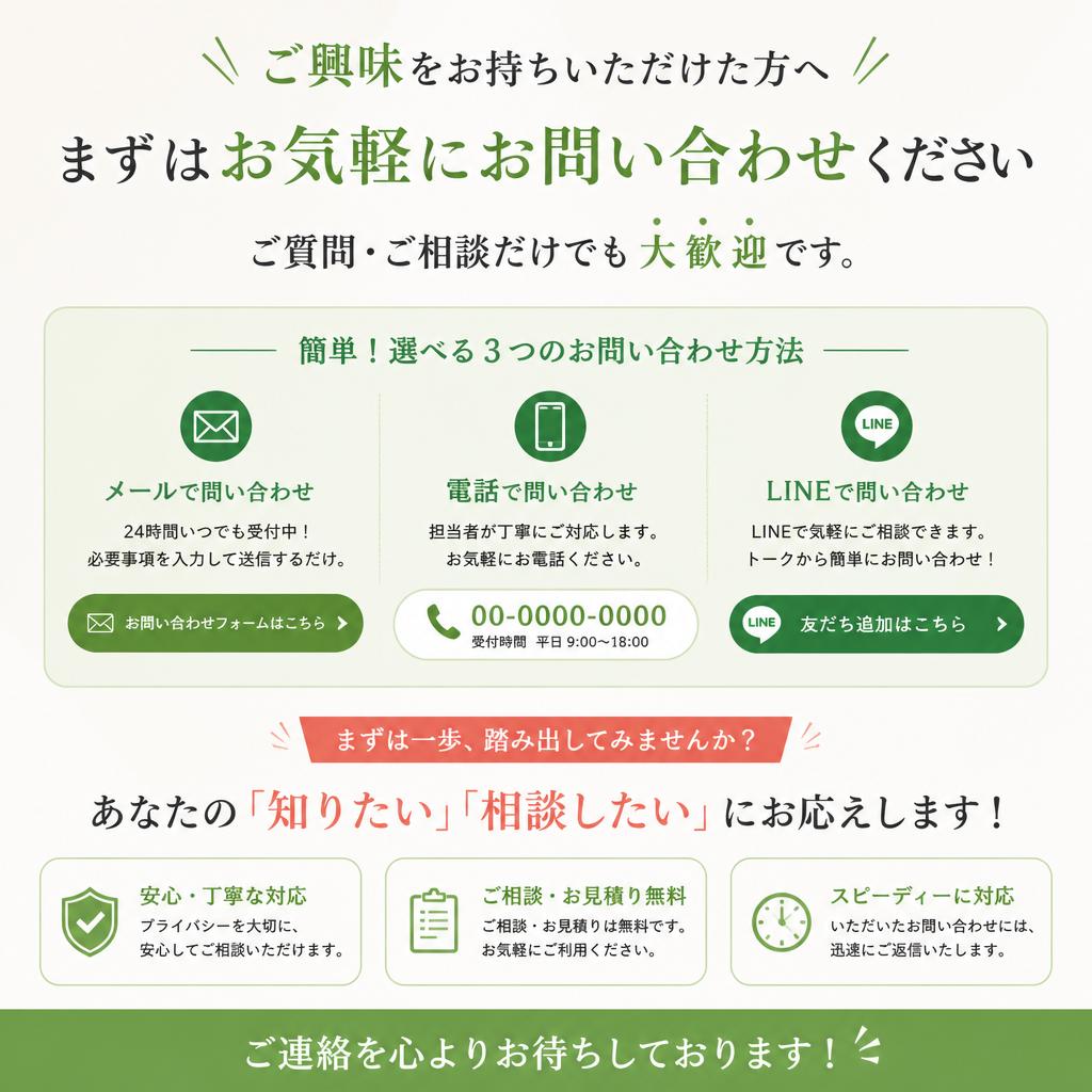今すぐお問い合せを！