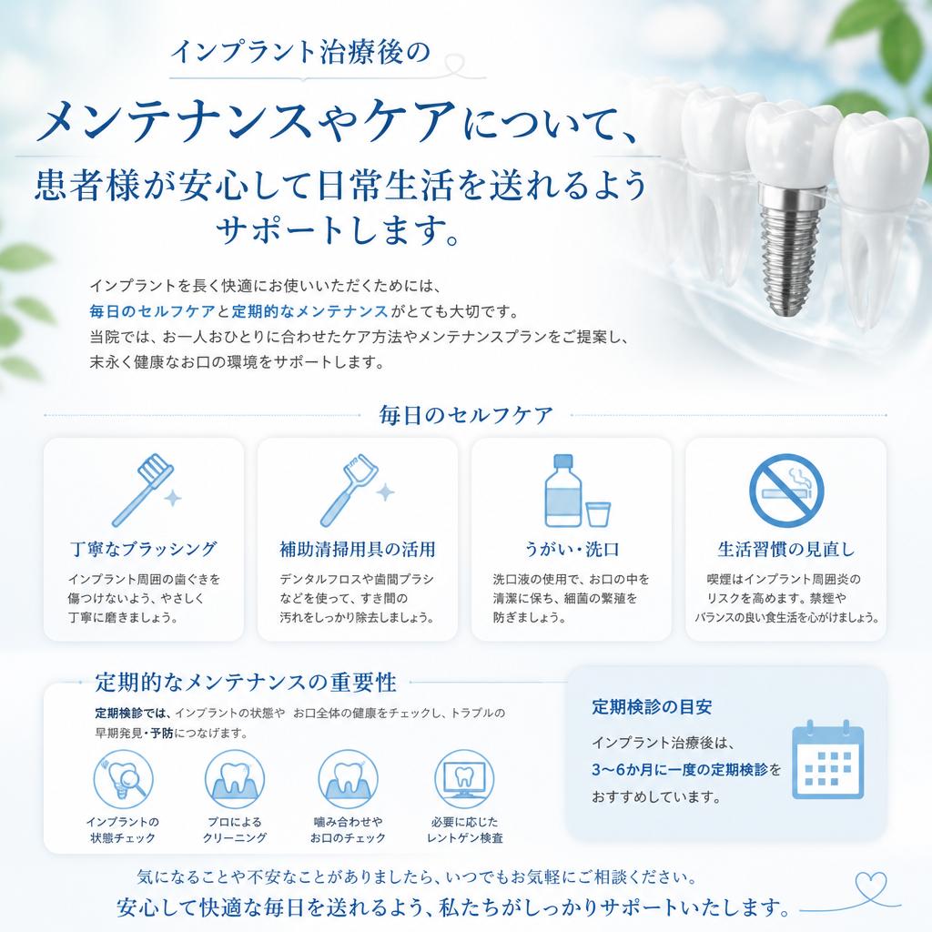 治療後のアフターケア