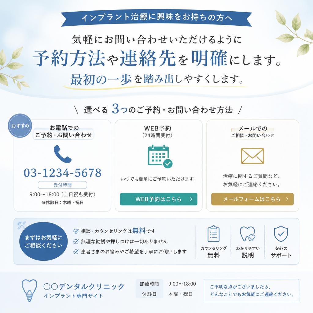 お問い合わせ・予約について