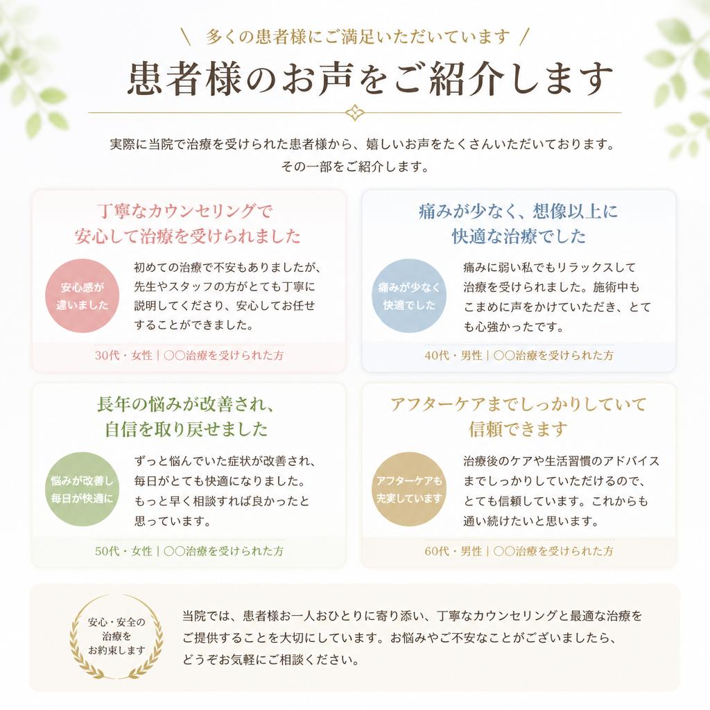 患者様の声