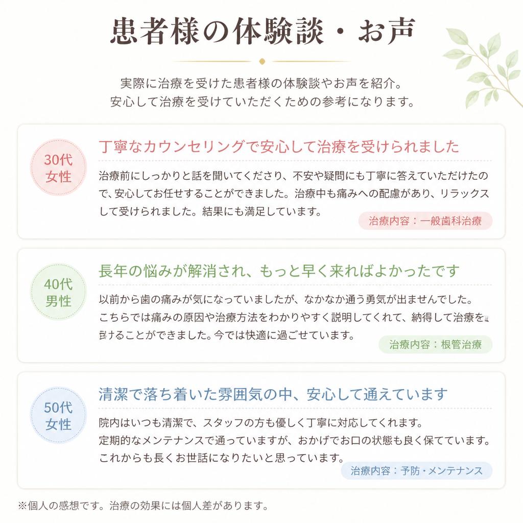 患者様の声