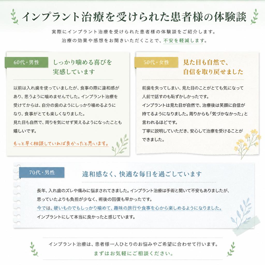 患者様の声