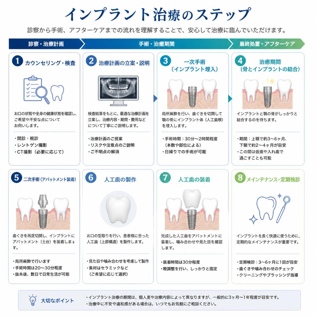 インプラント治療の流れ
