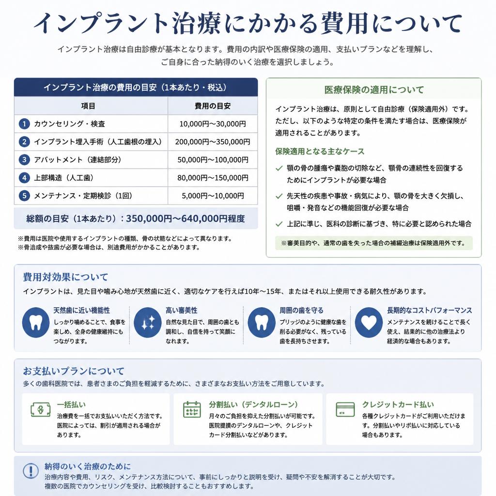 インプラント治療の費用