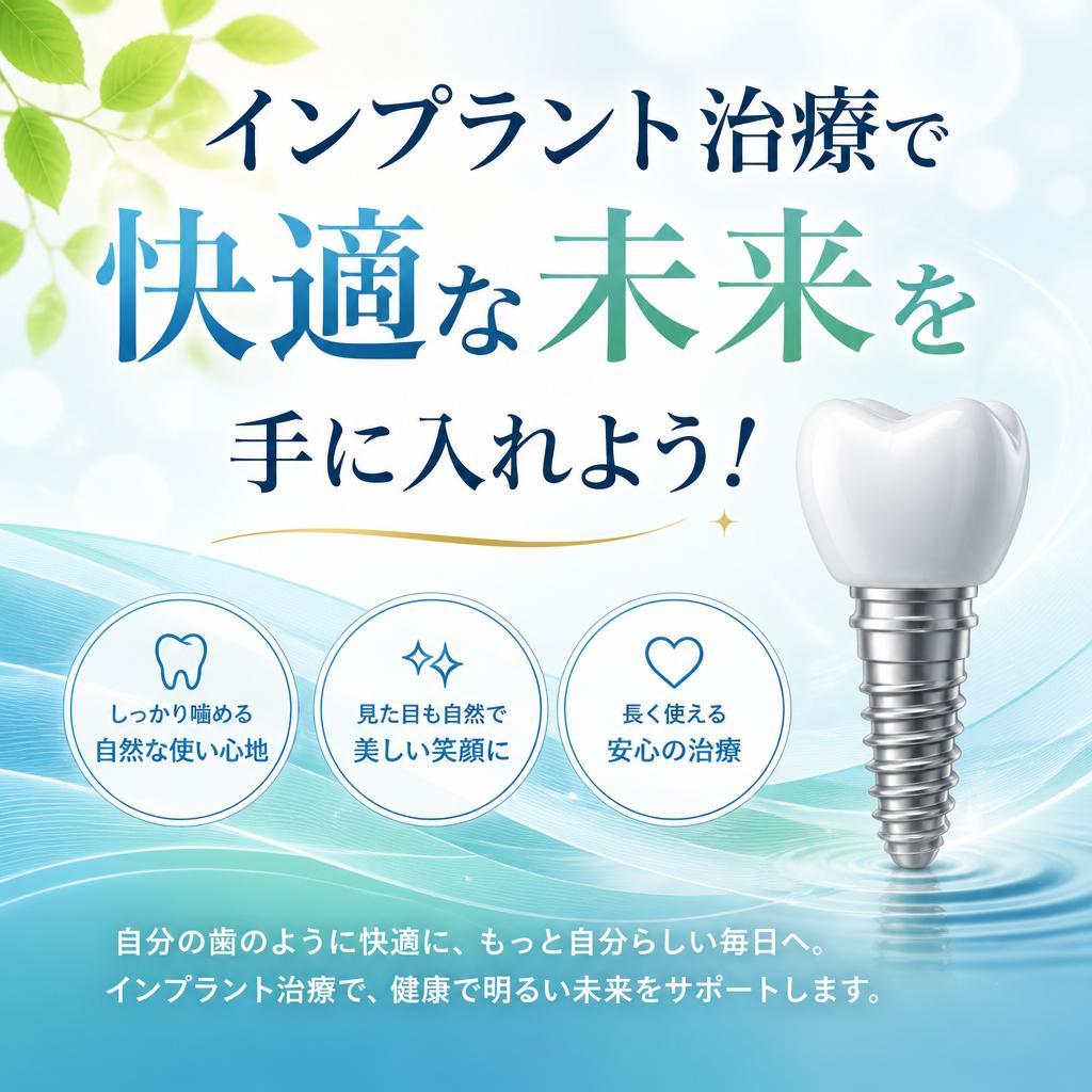 インプラント治療で快適な未来を手に入れよう！
